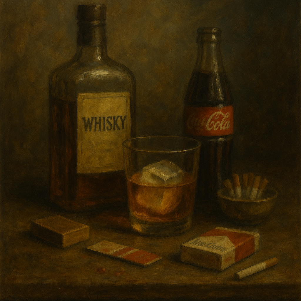Still Life with Whisky and Cigarettes